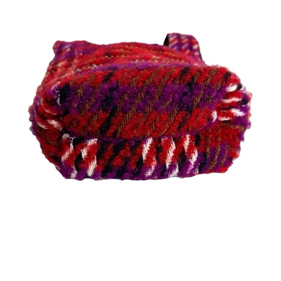 Carlton Yaito Wool Flannel Knot Bag Multicolor Small Purse - Picture 5 of 13